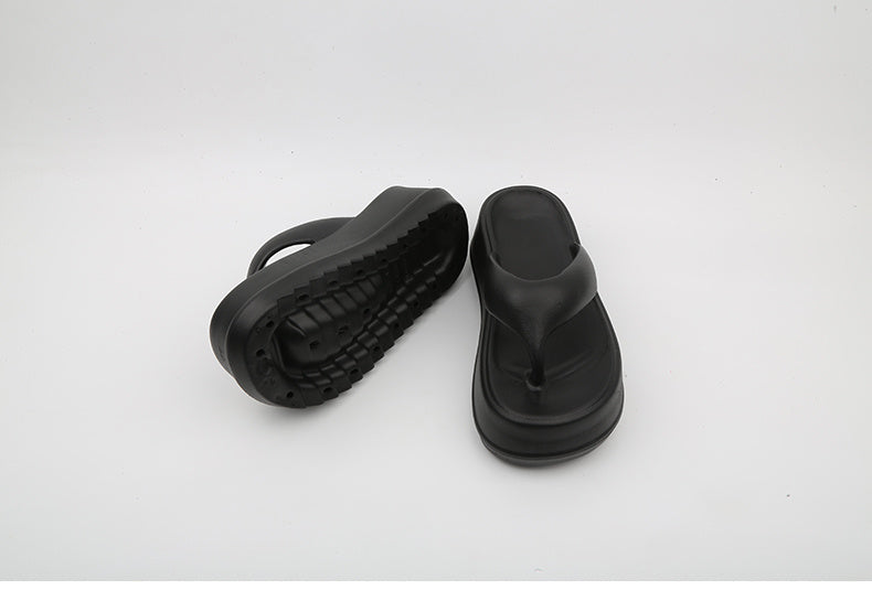 Thick Soled Flip-flops For Female Summer Wear Small High Heel Sandals