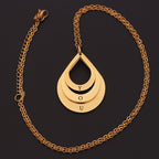 Personalized 3 Names Droplet Necklace