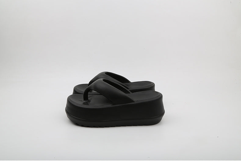 Thick Soled Flip-flops For Female Summer Wear Small High Heel Sandals
