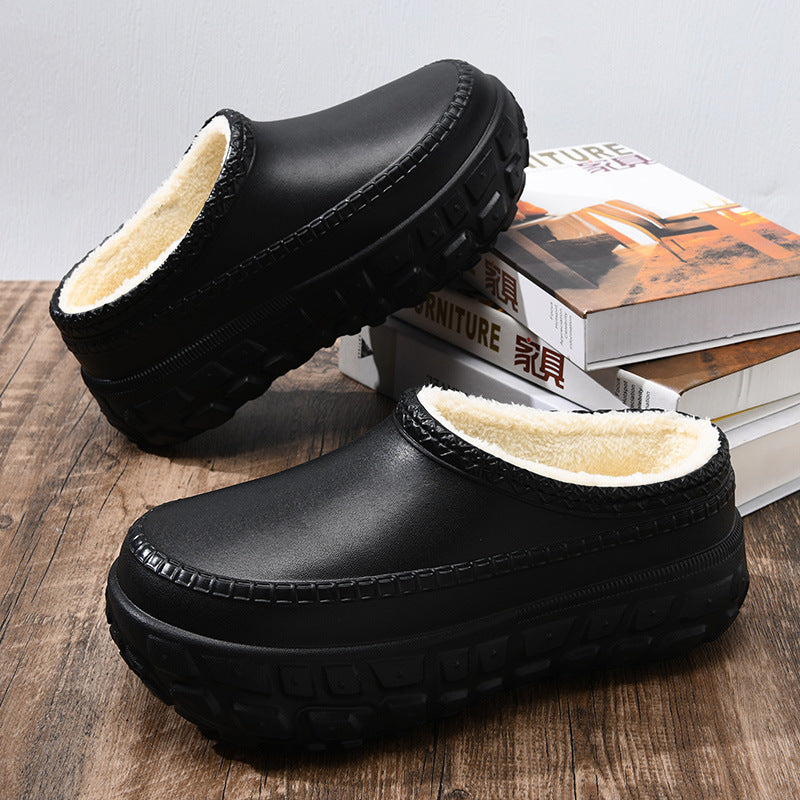 Resin Sole Fur Slippers