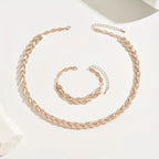 Leaf Necklace-Bracelet Set