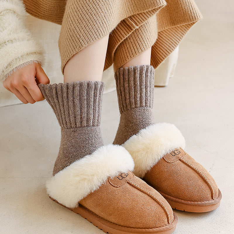 Sweater socks worn