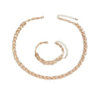 Leaf Necklace-Bracelet Set