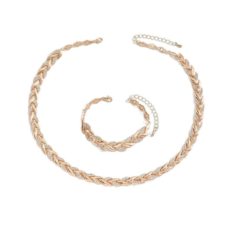 Leaf Necklace-Bracelet Set