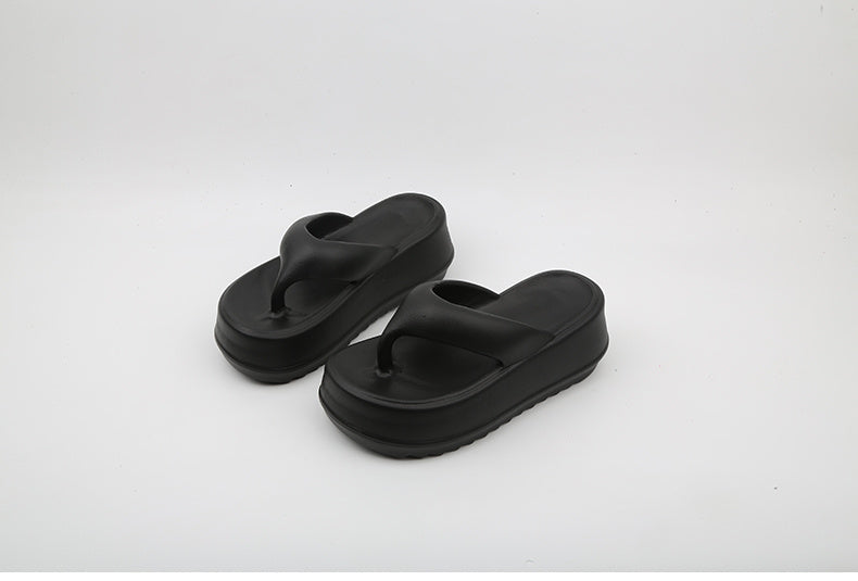 Thick Soled Flip-flops For Female Summer Wear Small High Heel Sandals
