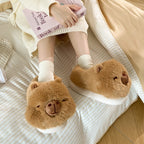 Cozy Bear Plush Slippers