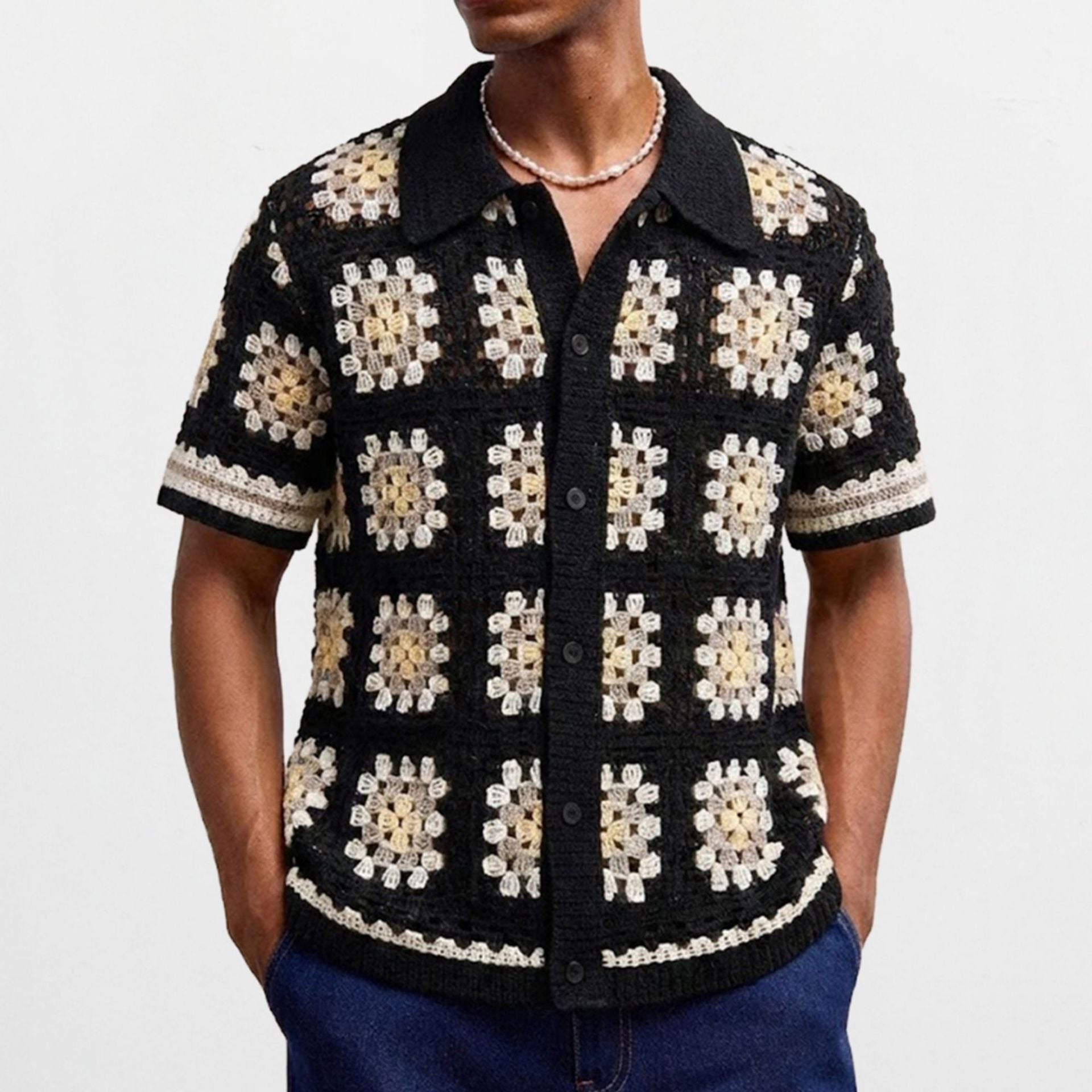 Midnight Crochet Shirt