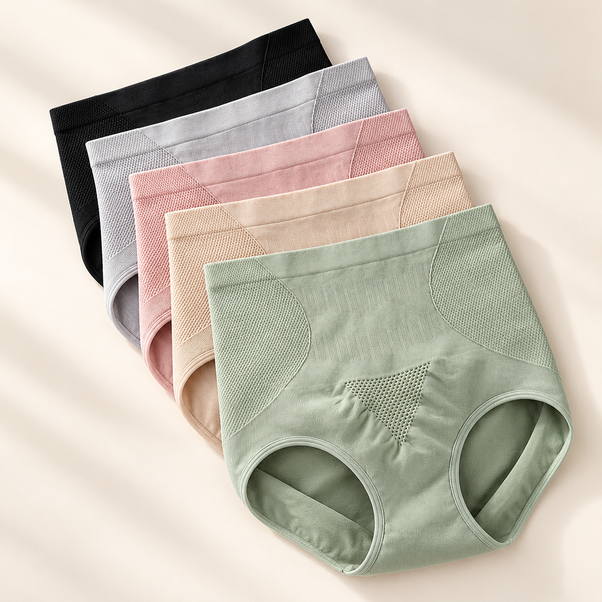 High-Waist Seamless Briefs (5-Pack)