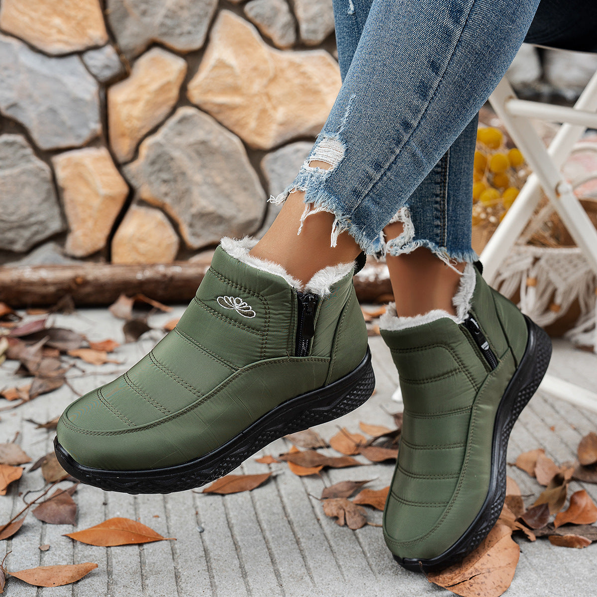Waterproof Flat Winter Snow Boots for Women