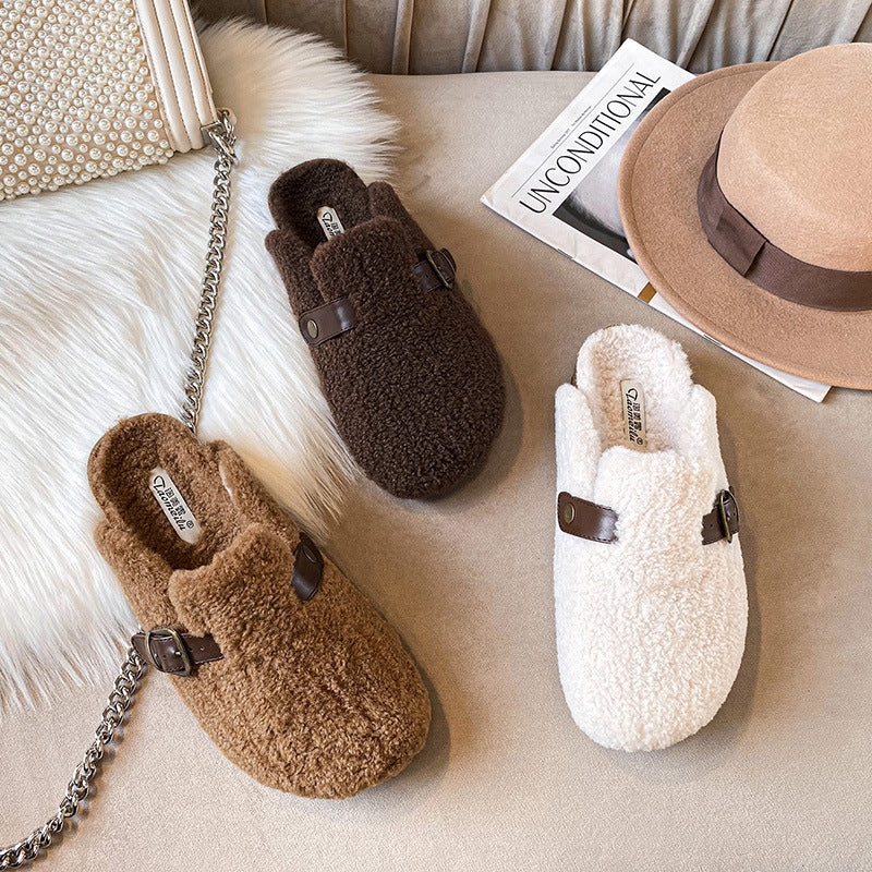 Velvet Padded Cotton Slippers