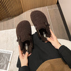 Velvet Padded Cotton Slippers
