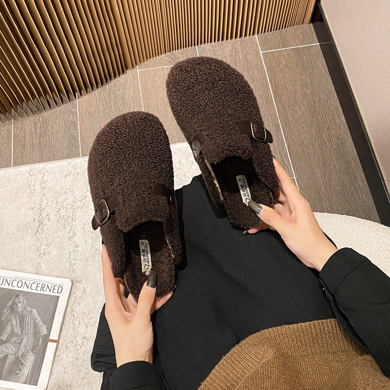 Velvet Padded Cotton Slippers