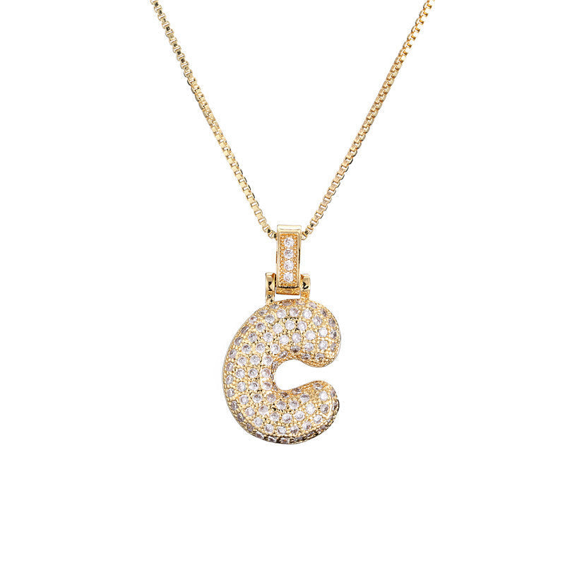 Initial Bubble Necklace
