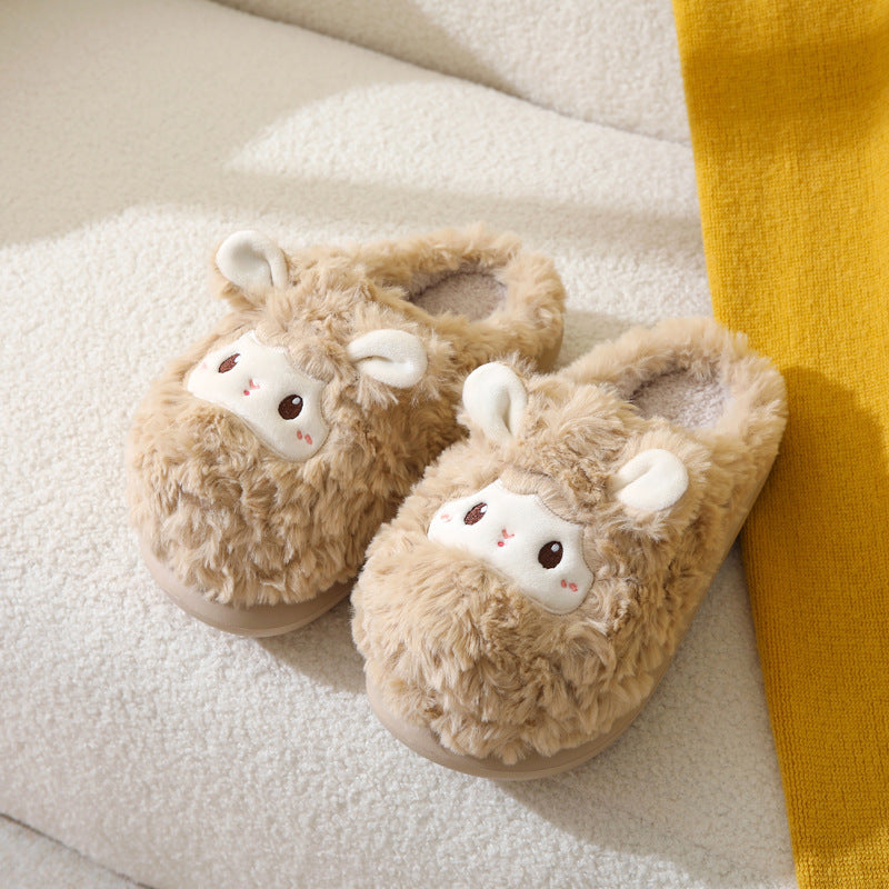 Fluffy Llama Plush Slippers